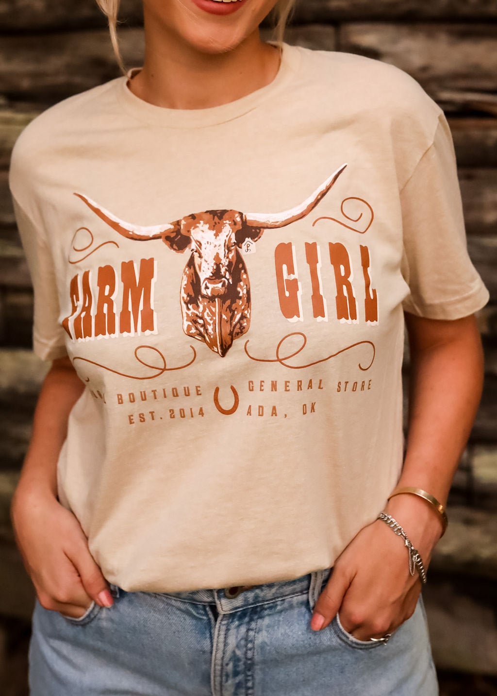 New Farm Girl Logo Tee